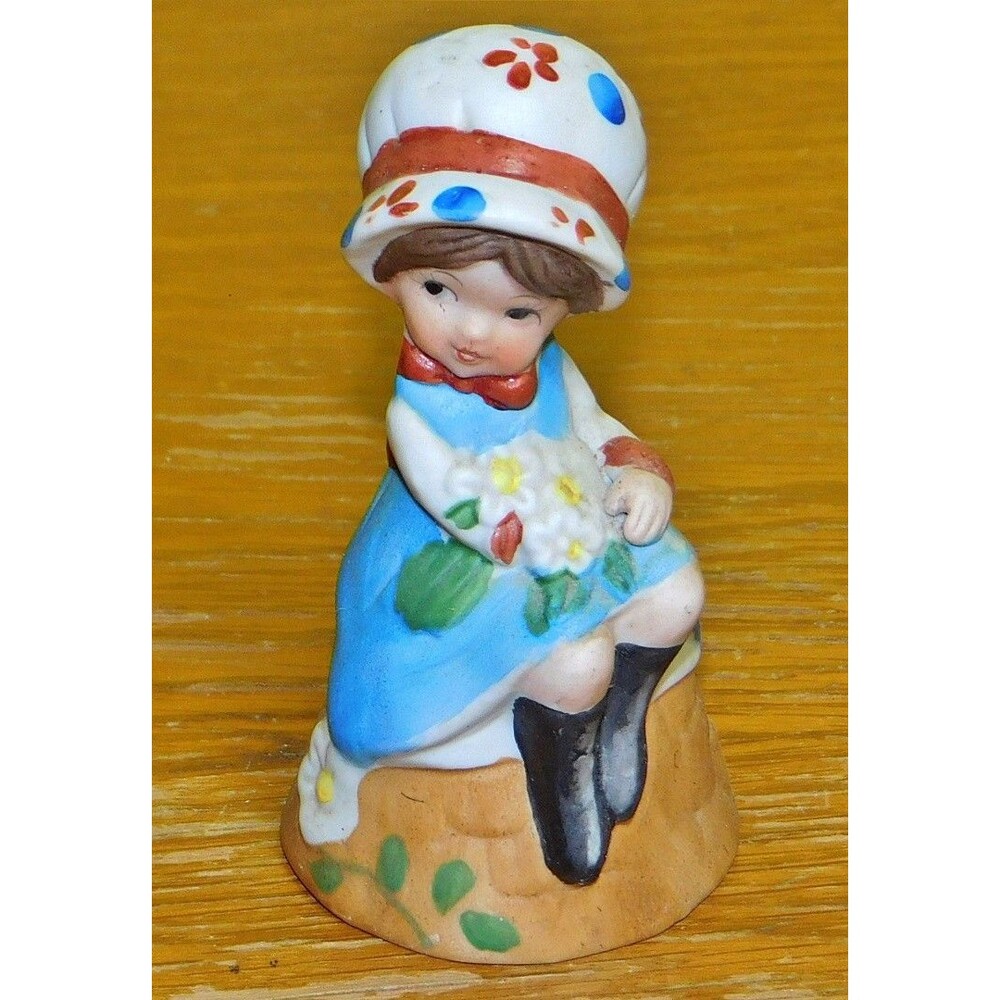 Vintage Jasco Adorabelles Porcelain Bisque Bell Figurine